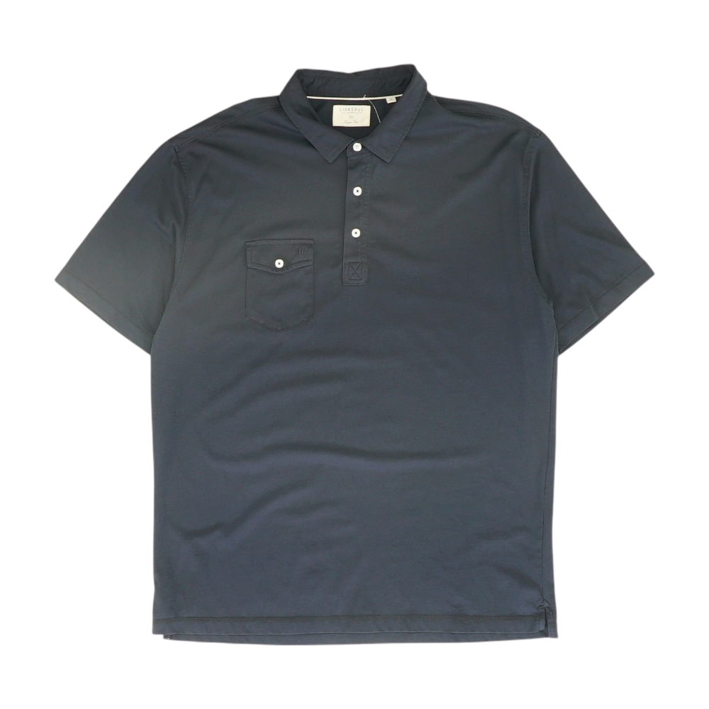Navy Solid Short Sleeve Polo