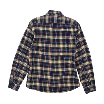 Navy Plaid Flannel Button Down
