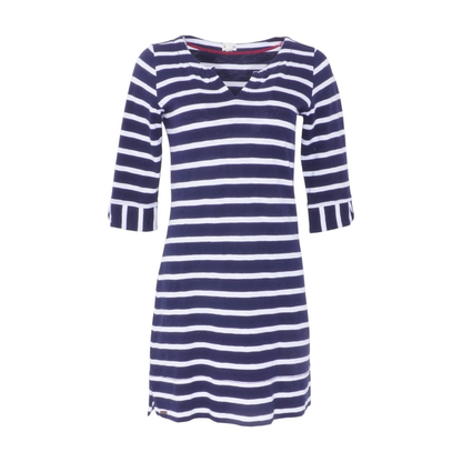 Navy Striped Mini Dress