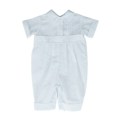 White Short Sleeve One-Piece