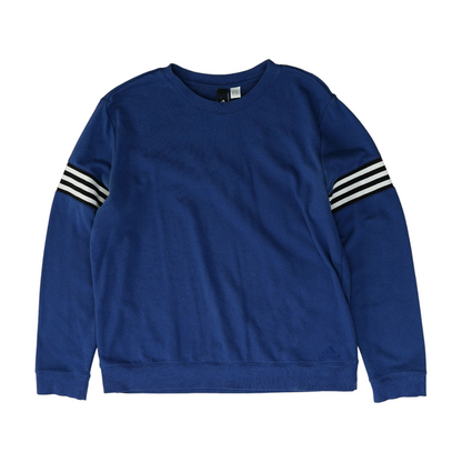 Blue Solid Sweatshirt Pullover