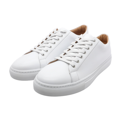 White Lace-Up Dress Shoes