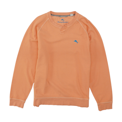 Peach Solid Sweatshirt Pullover