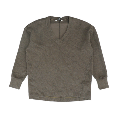 Brown Solid Sweatshirt Pullover