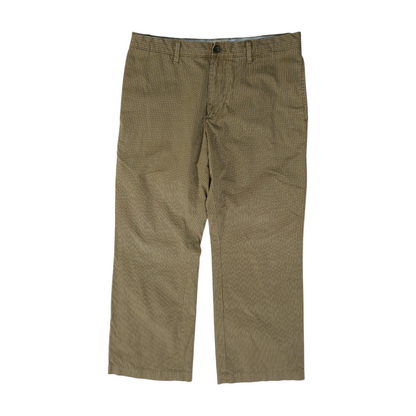 Brown Striped Regular Pants