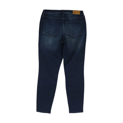 Navy Mid Rise Skinny Leg Jeans