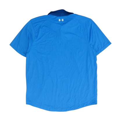 Blue Color Block Short Sleeve Polo