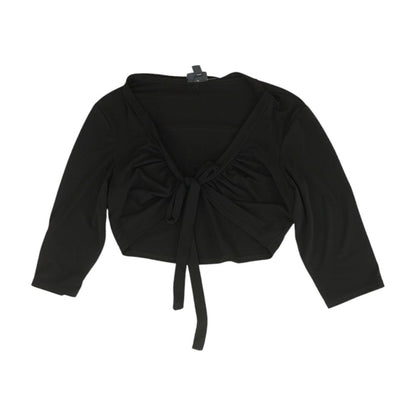 Black Solid Long Sleeve Blouse