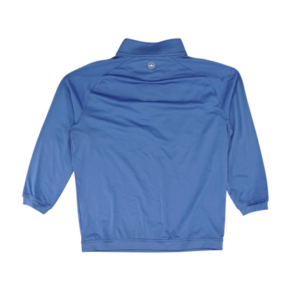 Blue Solid 1/4 Zip Pullover