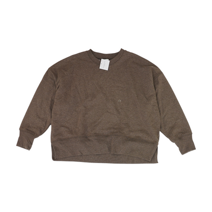 Brown Solid Sweatshirt Pullover