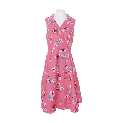 Pink Floral Midi Dress