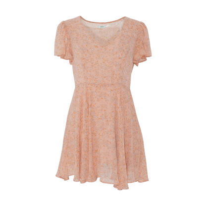Orange Floral Mini Dress