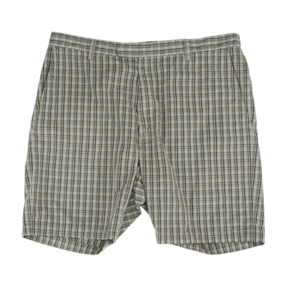 Tan Plaid Chino Shorts