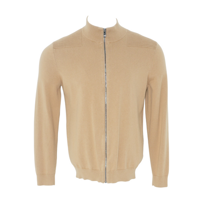 Brown Solid Cardigan Sweater
