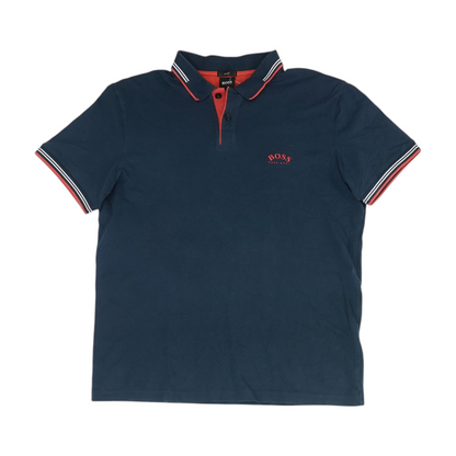 Navy Solid Short Sleeve Polo