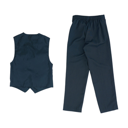 Black Solid 2pc Suit