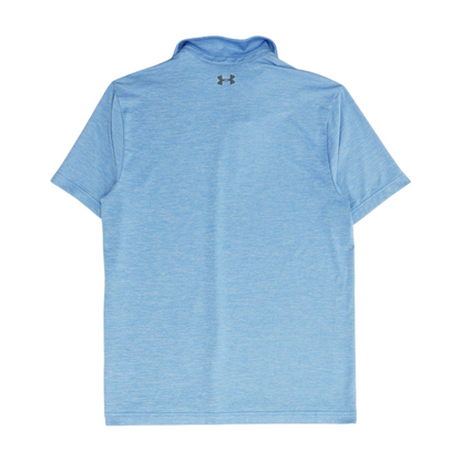 Blue Solid Short Sleeve Polo