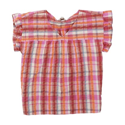 Pink Plaid Blouse