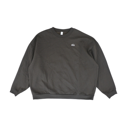 Brown Plus Solid Sweatshirt Pullover