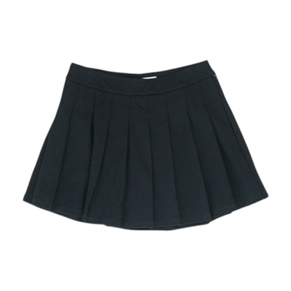 Black Solid Skort