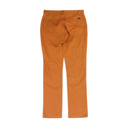 Orange Solid Chino Pants