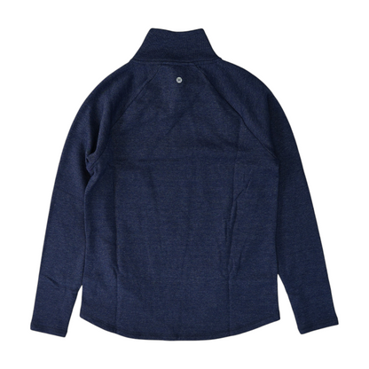 Blue Solid 1/4 Zip Pullover