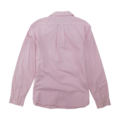 Pink Solid Long Sleeve Button Down
