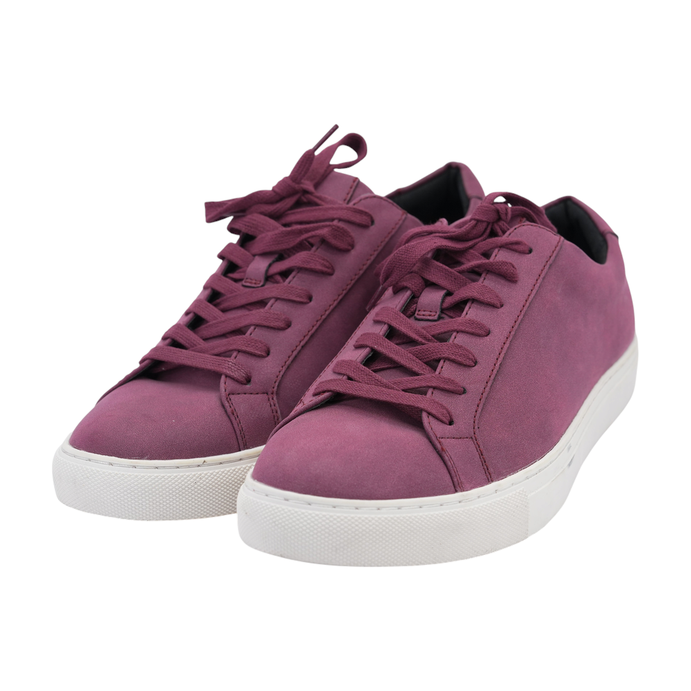 Burgundy Lace-Up Casual Shoes