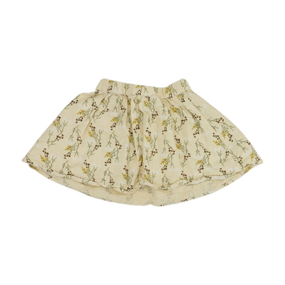 Beige Floral Skirt