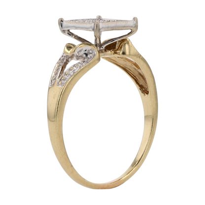 10K Two-Tone Gold Diamond Engagement Ring