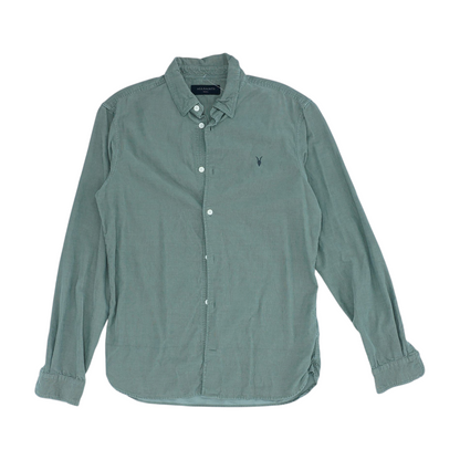 Green Solid Flannel Button Down