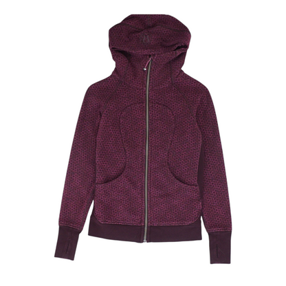 Burgundy Polka Dot Active Jacket