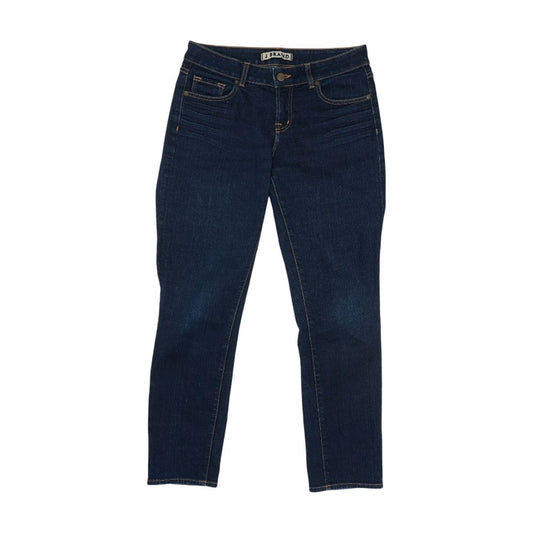 Blue Mid Rise Slim Leg Jeans