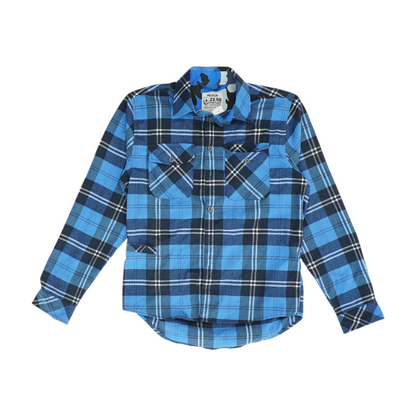 Blue Plaid Flannel Button Down