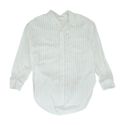 White Striped Long Sleeve Button Down