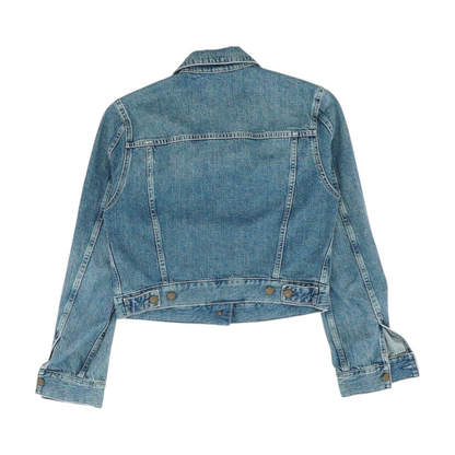 Blue Solid Denim Jacket
