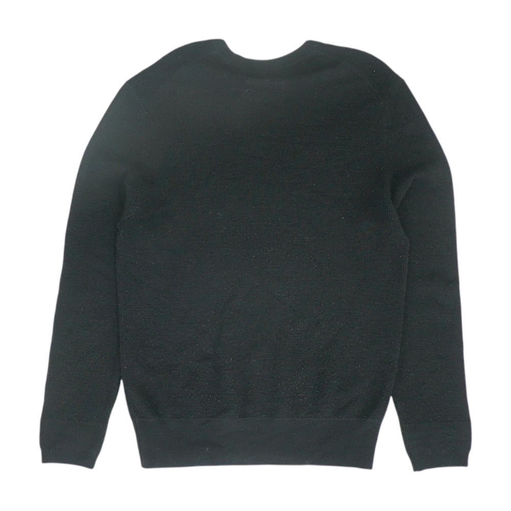 Black Solid Pullover Sweater
