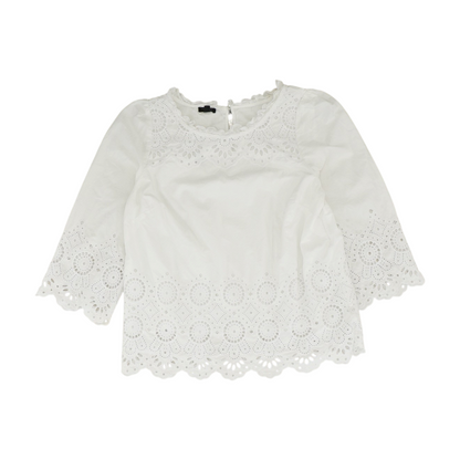 White Petite Blouse