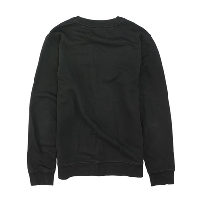 Black Solid Sweatshirt Pullover