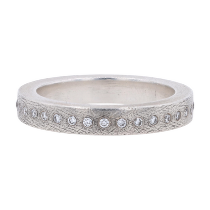 7/8 ctw Sterling Silver Diamond Band Ring