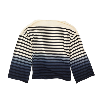 Navy Striped Pullover Sweater