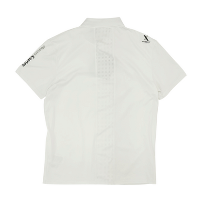 White Solid Short Sleeve Polo