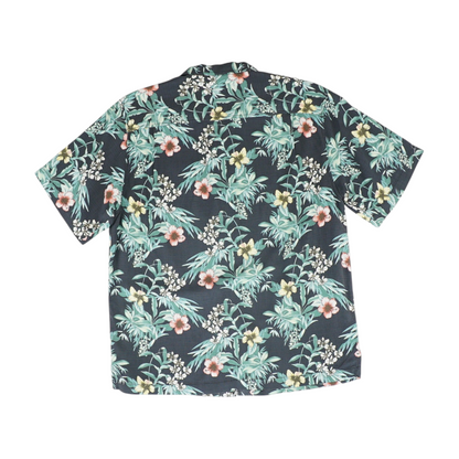 Green Tropical Short Sleeve Button Down