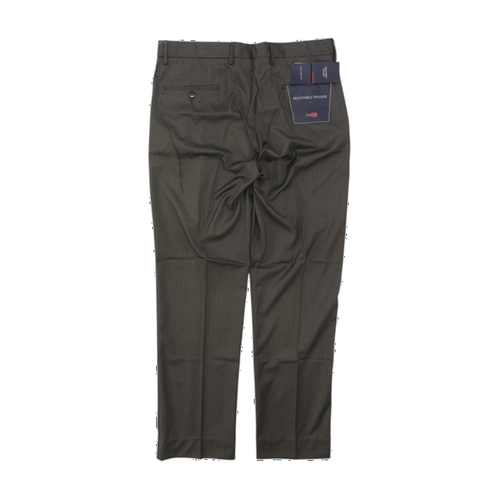 Gray Striped Regular Pants
