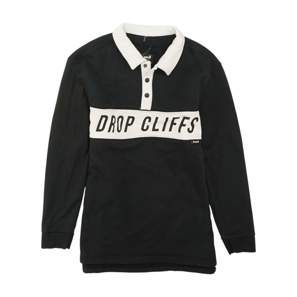 Black Color Block Sweatshirt Pullover