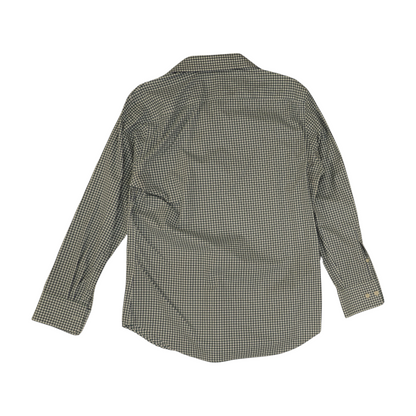 White Check Long Sleeve Button Down