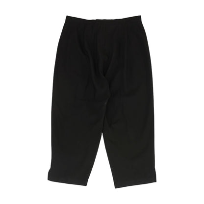 Vintage Black Solid Capri Pants