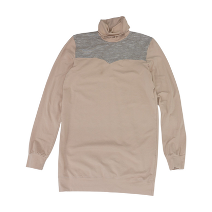 Nude Color Block Blouse