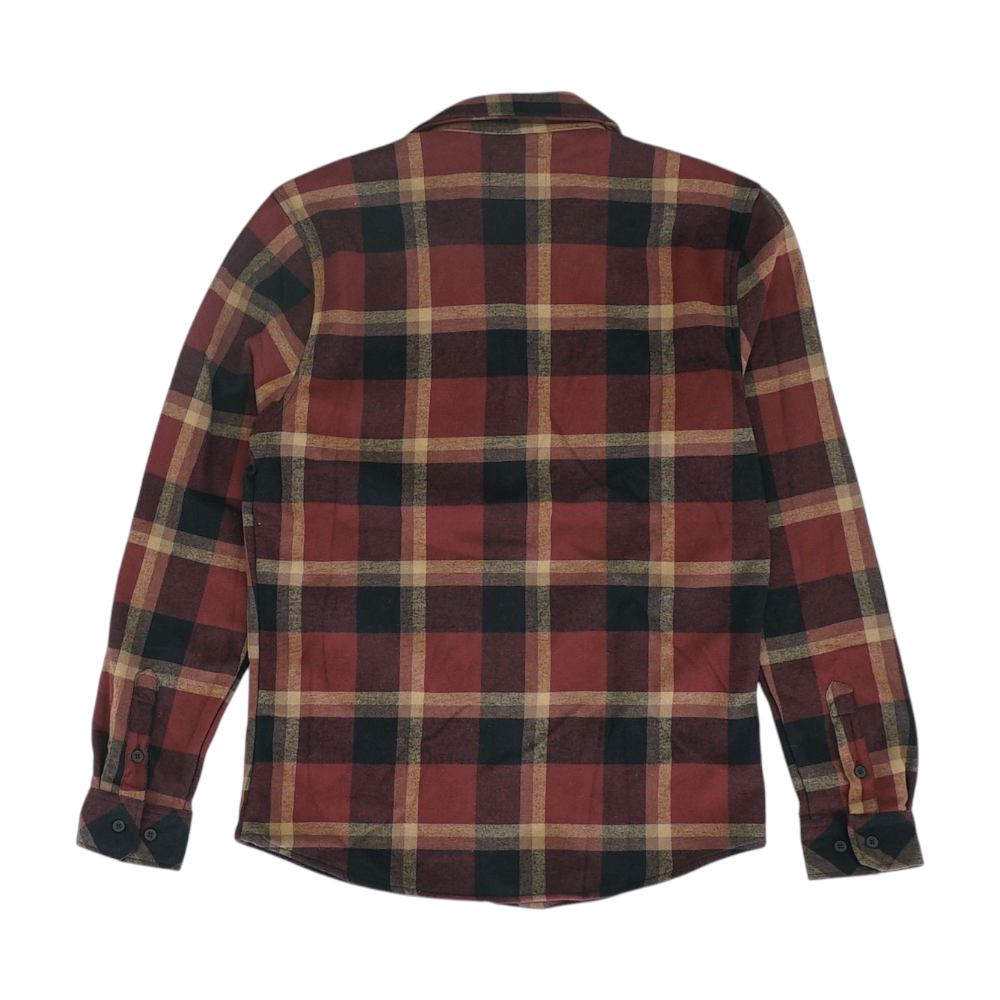 Maroon Plaid Flannel Button Down