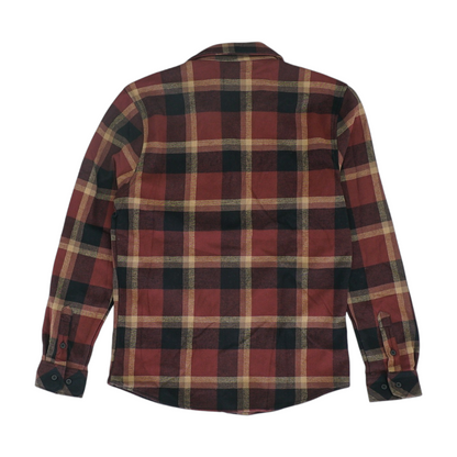 Maroon Plaid Flannel Button Down